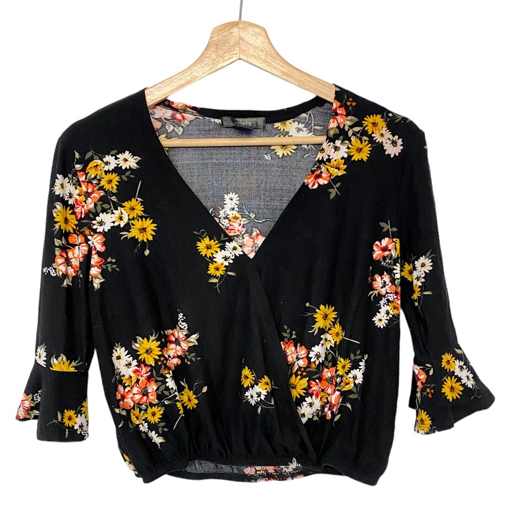 70s wrap crop top